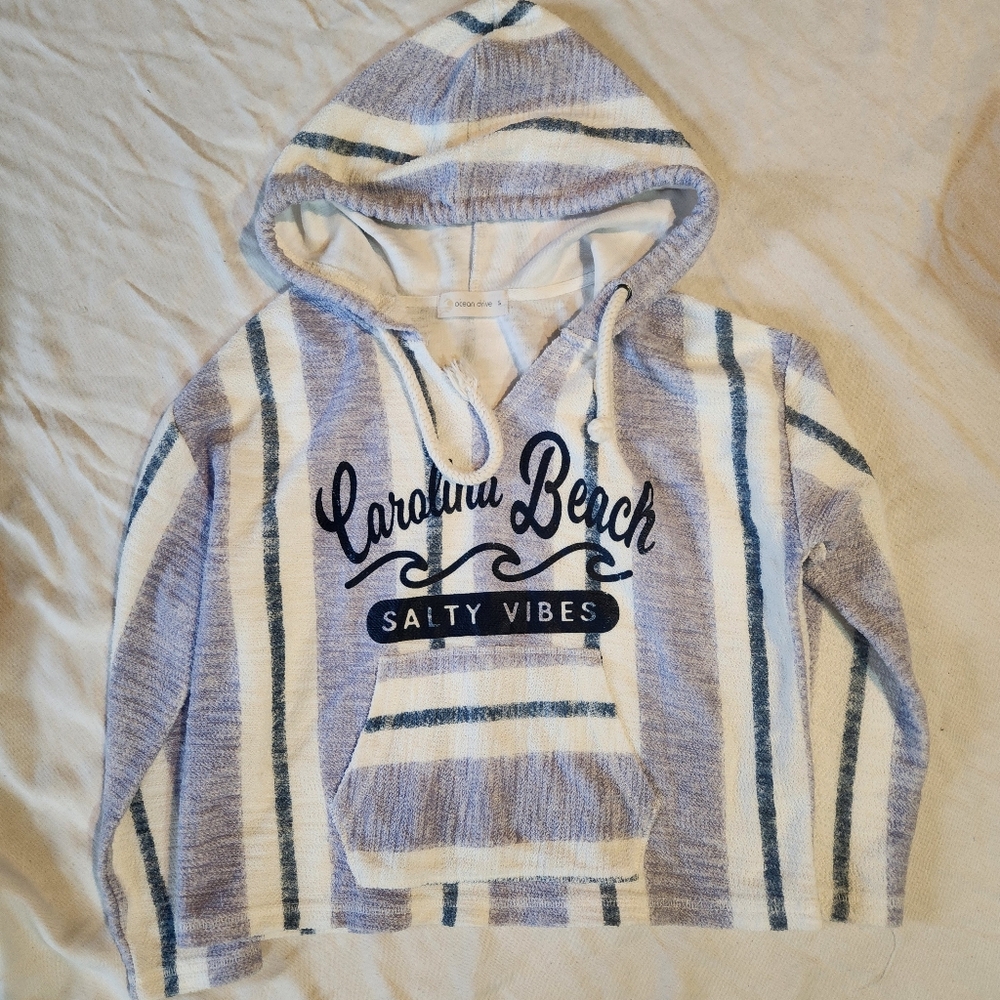 Ocean Drive Malibu Beach Salty Vibes Baja Hoodie Size S